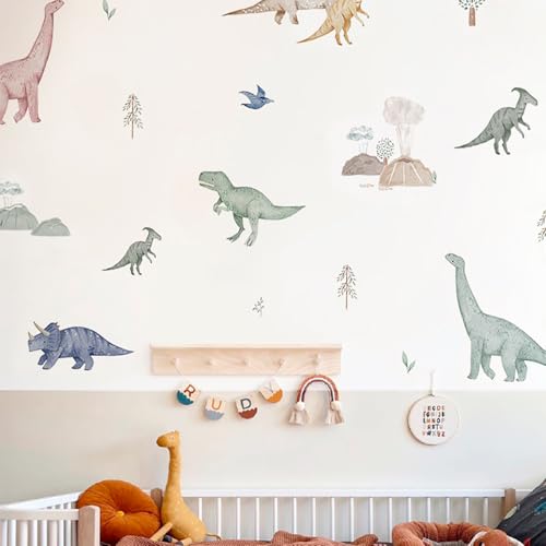 Vinilos decorativos dinosaurios para pared habitación infantil miniatura 1