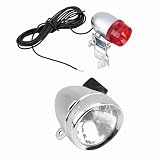 Qiilu Dinamo Bicicletta Kit Fanale Posteriore per Moto - Generatore di Attrito 12V 6W