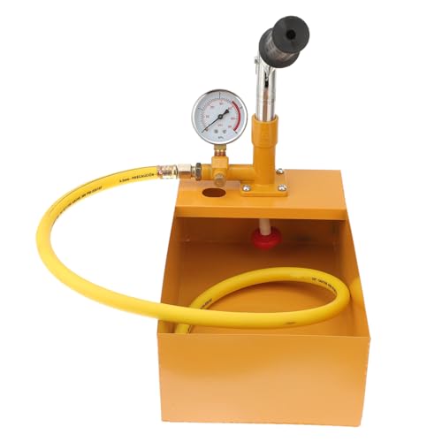 KOCKSHION 25kg Bomba De Prueba De Presión Manual De Aluminio Manómetro De Gran Para Evaluación Tuberías De Agua y Válvulas Aplicable Construcción y Sectores Industriales