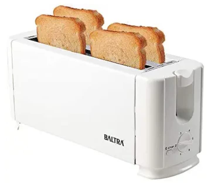 HOME APPLIANCES CRISPY + Toaster 4 Slices {Pop – up } 24 MONTHS WARRANTY White