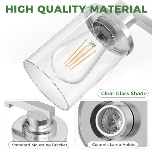 Image of DORESshop 4-Light Chrome Bathroom Vanity Light Fixture ETL Listed