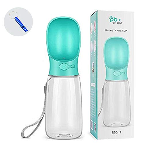 Tarnel 550 ml hondendrinkfles voor onderweg, waterdispenser, lekdichte drinkbak, antibacterieel, draagbare drinkfles, waterdispenser voor onderweg, reizen, wandelen