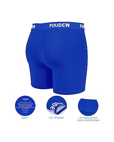 Men's Breathable Mesh No Roll Waistband Tagless Athletic Underwear Boxer Briefs, Pack of 54