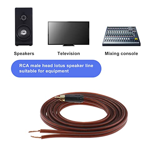 ECSiNG RCA to Speaker Wire Adapter Speaker Bare Wire to RCA Plug Adapter Connector RCA Cable Repair Speaker Cord for DVD Player Speaker Audio Video 16 AWG 2m - Image 4