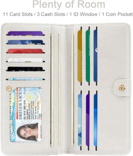 Image of Wallet Women Bifold Faux Crocodile Leather Slim Thin Long Wallets