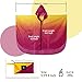 SaphiRose Adults Rain Poncho Waterproof Raincoat Women Gradient Hood with Pocket (Gradient Yellow-Rose red)