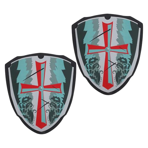 LIFKOME - LIFKOME 2Er Set Ritterschilde Für Kinderkostüme Halloween Verkleidungsschild Ninja Spielschild Spielzeugschild Für Kinderpartys Soldatenschild Jungenschild Kinderspielzeug
