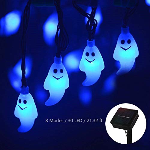 Halloween Ghost String Lights – Solar Operated