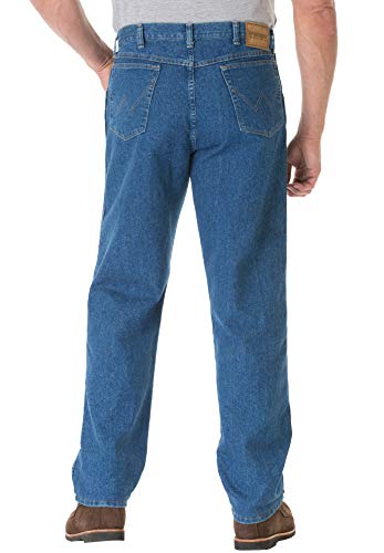 Wrangler Men's Big & Tall Relaxed Fit Stretch Jeans - 48 38, Stonewash2