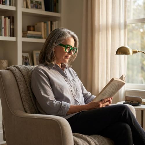 Image of Eyekepper Reading Glasses 1.00, Readers for Women, 6 Pack Square | Ladies Reader Eyeglasses, Screwless Spring Hinges, Stylish Womens Cheaters, Metalless Unbreakable, Scratch Resistant.