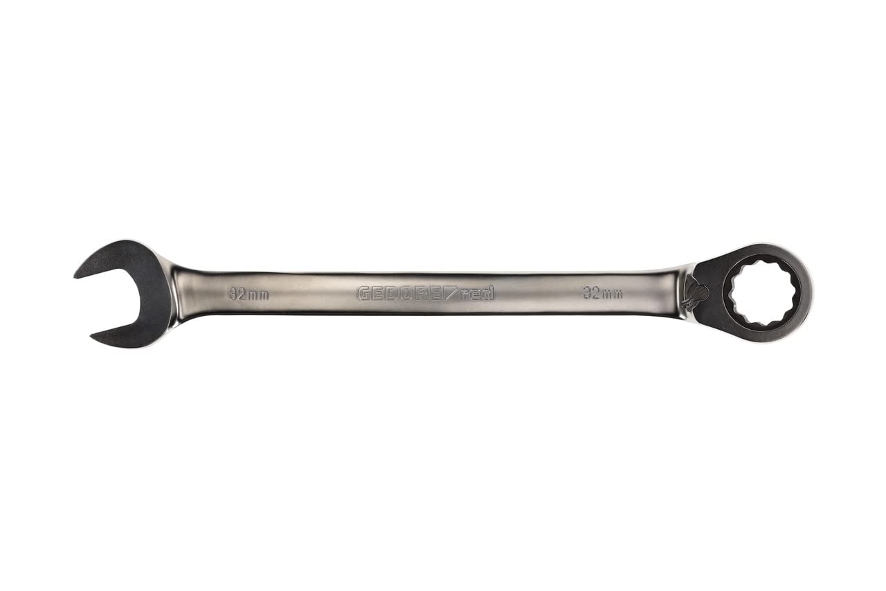 Gedore Red GEDORE Llave Combinada Con Anillo De Carraca, Reversible, Ancho De Llave 10 Mm, Acodada, De Doce Cantos, Perfil UD, Llave, 7 UR 10 Llave Carraca