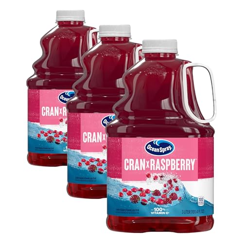 Image of Ocean Spray Cran-Raspberry Cranberry Raspberry Juice Drink, 101.4 Fl Oz Bottle (Pack of 3)