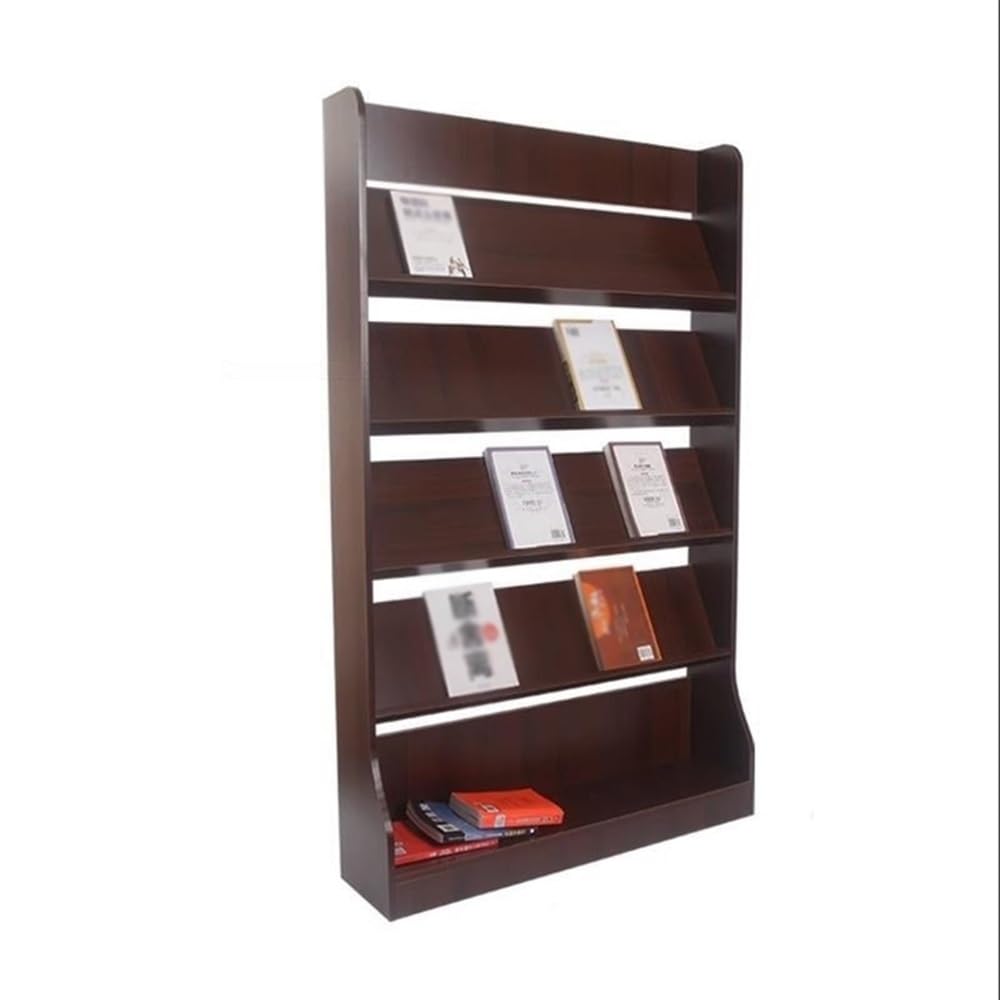 ASerZenith Floor Newspaper Rack Floor-standing Magazine Rack Wooden Information Display Rack Storage Publicity Storage Floor Newspaper Rack Floor-Standing Magazine Rack (One Color M)