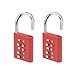 M METERXITY 2 Pack 10 Digit Combination Padlock - Zinc Alloy Indoor Outdoor Padlock, Push Button Lock, Apply to Gym Gate Sports Locker (6mm, Red)