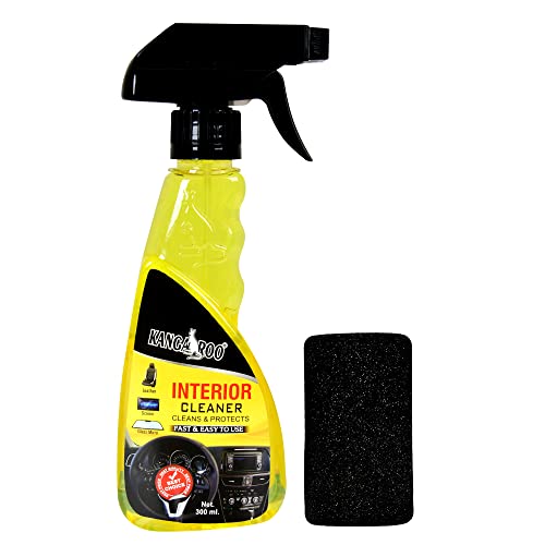 Image of Kangaroo Premium Interior Cleaner with Car Shampoo for Exterior Clean and Protection 300 ml Each (Interior or Exterior Cleaner)