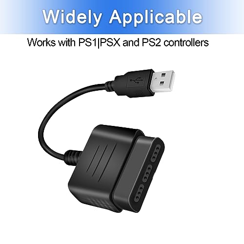 finera ps2 controller to usb 20 games controller adapter converter cable compatible with ps1 ps2 dual shock 2 joypad gamepad to ps3 pc game