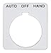 Legend Plate, Square, Auto-Off-Hand, White