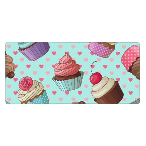 Tapis de souris grand format motif cupcake pour ajouter de la joie à votre ordinateur