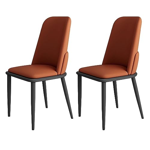 Chaise de salle à manger confortable en cuir PU et piétement robuste