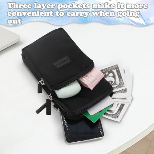 Crossbody Phone Purse, Oxford Smartphone Crossbody Bag Small Phone Purse for Women, Multifunction Cell Phone Purse3