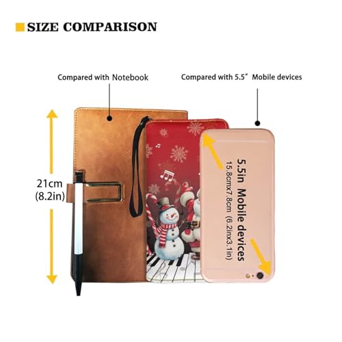 Image of Bulopur Christmas Wallet Purse for Women's Wallet RFID Blocking Credit Card Holder Large Capacity Wristlet Leather Wallets Purse, Santa Claus Snowman Music