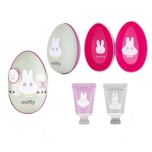 ミッフィー たまご型の缶入りハンドケアギフト 甘いライチの香り(ホワイトデー 母の日 卒園 入学 ママ友 新生活 一人暮らし 送別 歓迎 入学 お配り プレゼント)