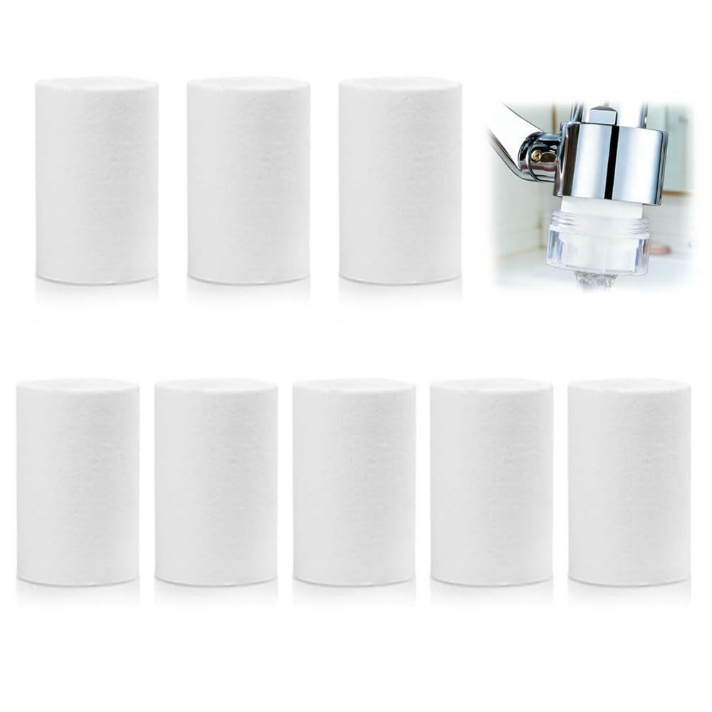 8 Pcs Faucet Filter Purifier Replacement for Kitchen Sink Bathroom Sink PP Cotton for Faucet Extender Strong Filter