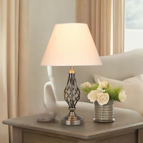 Lighting Supermarket Kingswood Barley Twist Traditional Table Lamp & Shade - Antique Brass - Image 6
