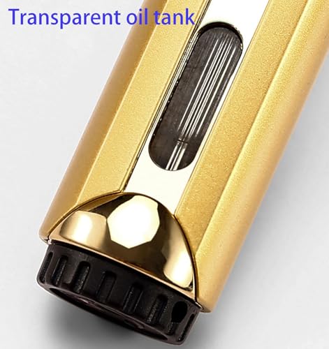 Encendedor de butano metal con llama ajustable y ventana de combustible miniatura 5