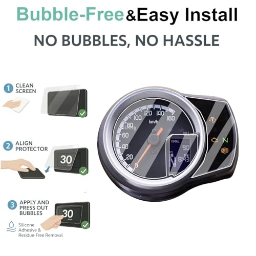 Image of Wisely Premium Screen Guard for Honda H Ness CB 350 Bike Digital Meter Protector H NESS CB350 Instrument Cluster Speedometer Display Console accessories, Anti Scratch, HD Clear