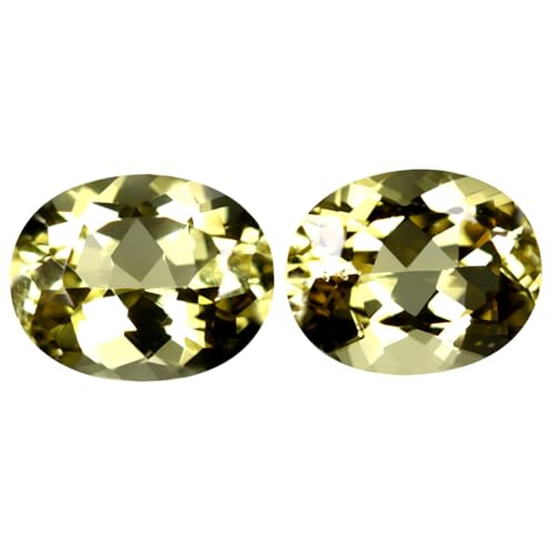 Héliodore béryl jaune du Brésil en paire de 4,98 ct, cadeau idéal pour création de bijoux