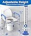 HOMLAND Raised Toilet Seat with Handles, Toilet Seat Riser for Seniors with Adjustable Height & Width, 400lb Handicap Elevated Toilet Seat for Elderly, Pregnant, Bathroom, Fit Any Toilet