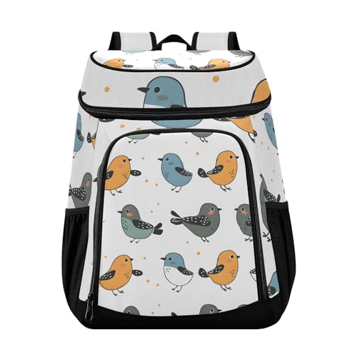 Birds Childish Cartoon Cooler Backpack Cooler Insulated Leak Proof Lunch Backpack 36 Cans Waterproof Soft for Men Women Picnic Hiking Camping Beach