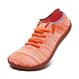 DLWKIPV Barefoot Shoes Men Wide Toe Box Running Zero Drop Grounding Non Slip Sports Trail Athletic Footwear Walking Workout Lightweight Outdoor Casual Fashion Sneakers Orange US 11