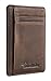 Travelambo Front Pocket Minimalist Leather Slim Wallet RFID Blocking Medium Size(crazy horse coffee)