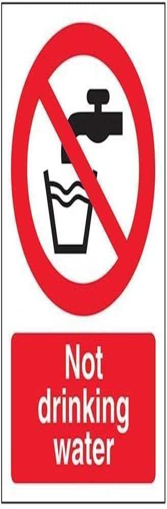 vsafety 62012 ax-s Attenzione Acqua calda temperatura di allarme segnale, Autoadesivo, paesaggio, 300 mm x 100 mm, colore: nero/giallo