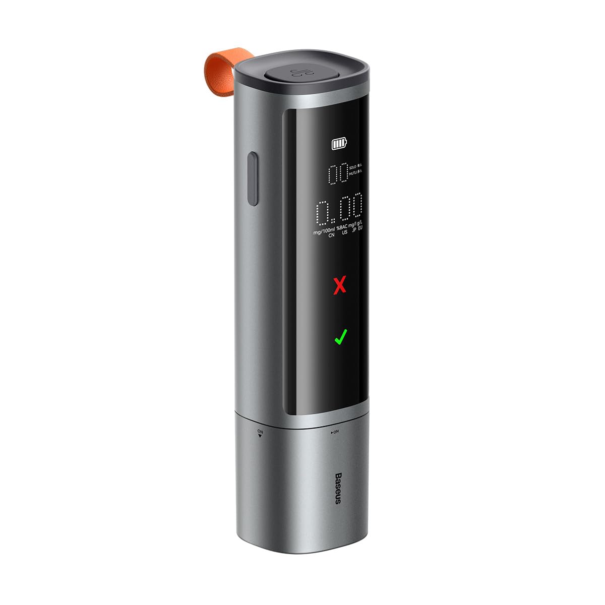 Baseus Car Mount SafeJourney Pro Series alcohol breathalyser in aluminium case 470 mAh Gray (CRCX060014)