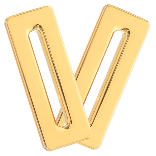 Gadpiparty 2 piezas Tapa Desbordamiento Lavabo Baño Unidades Cubierta Insertable para Fregadero Cocina y Baño Anillo Decorativo Cobre Dorado Rectangular Instalación Fácil y Segura