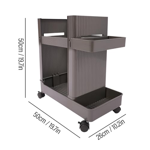 JAYGOVAN Home Gym Storage,2 Tiers Workout Equipment Organizer with Wheels Workout Equipment Storage Organizer Yoga Mat Storage Racks Home Gym Storage Rack for Yoga Mats, Foam Roller, Dumbbells (Gray) - Thumbnail 7