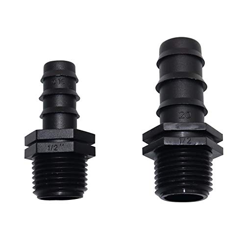 Accessori di Giunzione per Tubi Flessibili DN16, DN20 Tubo connettore Diritto con attacchi filettati ad Un Tubo 'Acqua 1/2" 3/4" Filettatura Maschio Adattatore Acqua rapido 100 pc