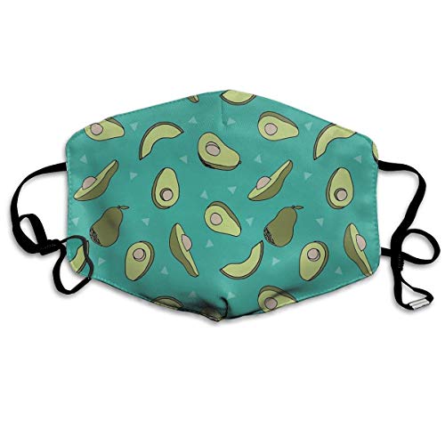 Mundschutz Avocado Party,Windproof Facial Decorations,Dust-Proof Mouth Protector,Mouth Cover,Half Face Cover,Adjustable Earloop