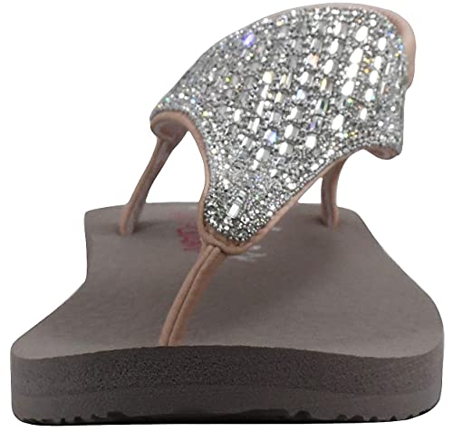 Image of Skechers Women's Meditation Rock Crown Flat Sandal Light Pink 8 M US