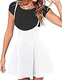 Lieferumfang: 1 x Damenkleid mit hoher Taille, schmeichelnder Rock, A-Linie, oberhalb des Knies, Reißverschluss, Strapsrock.