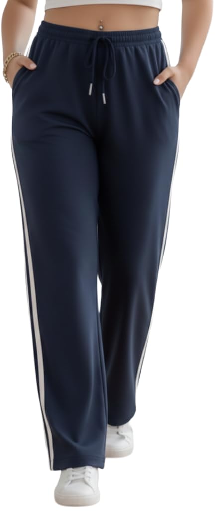 Women Joggers – High Waist Cotton Track Pants with Pockets | Gym Jogger Pants for Women | Casual Travel | Gym Lounge Wear-Pack of 1