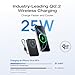 EF ECOFLOW Rapid Mag Power Bank 10,000mAh, Qi2.2 25W Wireless Charging, 0.6'' Slim Magnetic Portable Charger, Built-in USB-C Cable, Qi2 Certified Magsafe-Compatible Battery for iPhone 17/16/15, Black