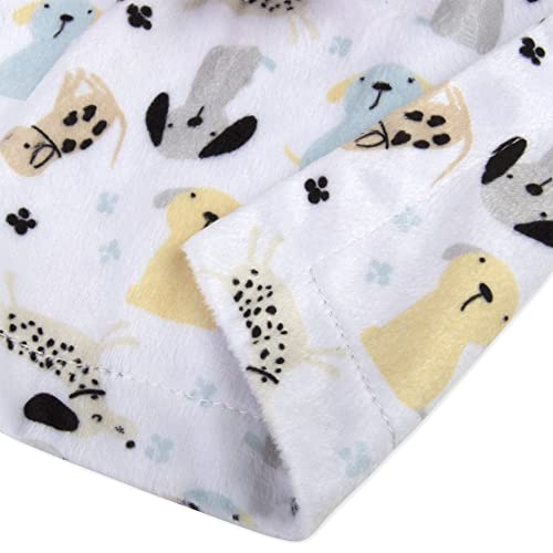Image of Minky Animal Snuggler Lovey Blanket for Kids, Babies, Boys, Girls, Gender Neutral Security Blanket with Stuffed Animal (Perky Puppy Pal)