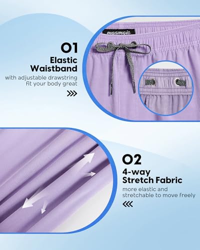 Image of maamgic Men's 5 inch Inseam Shorts Pull-On Relaxed Fit Comfort Stretch Short Shorts with Pocket