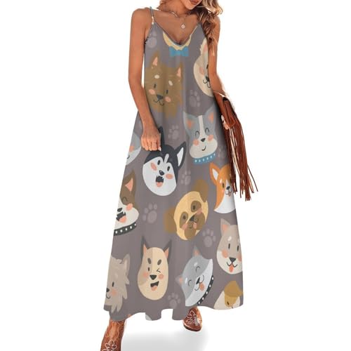 Robe de plage sans manches pour femme longue et fluide contre la chaleur de l'été