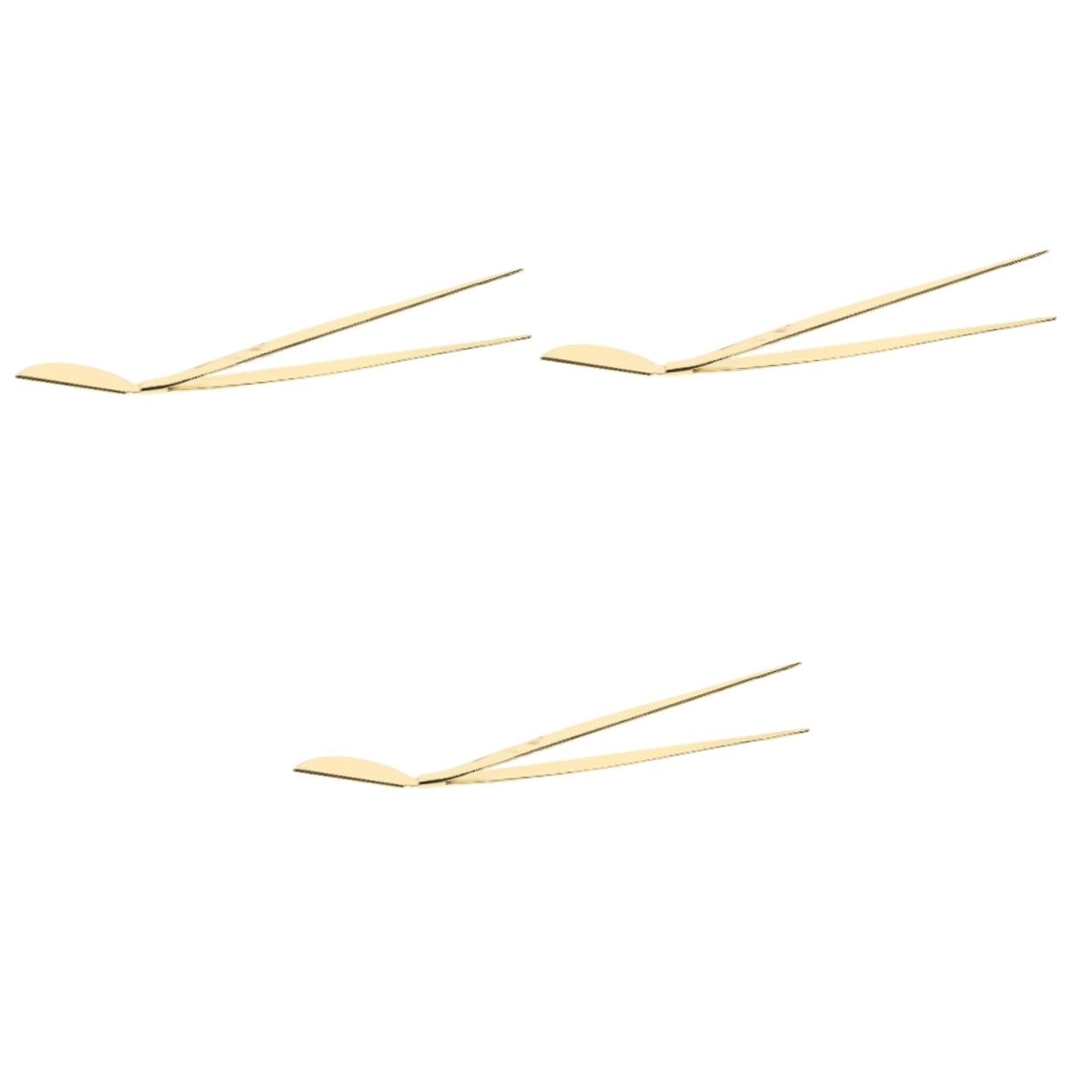 balacoo 3pcs Bonsai Tweezers Garden Scraper Tweezers Crafting Pointed Precision Bonsai Root Rake