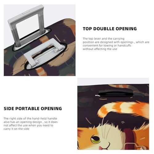 Travel Luggage Cover for Suitcase Elastic Suitcase Protector Cat Suitcase Covers Washable Suitcase Protective Cover Dust-proof Luggage Covers Fit 18-32 Inch Luggage4